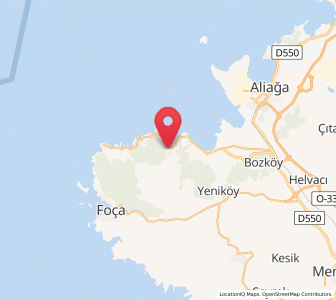 Map of Yenifoça, İzmir Province