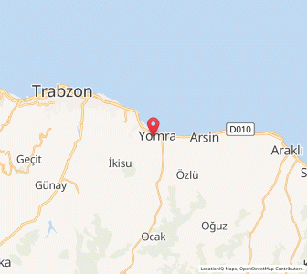 Map of Yomra, Trabzon