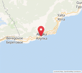 Map of Aloupka, Crimea