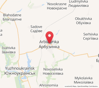 Map of Arbouzynka, Mykolaiv