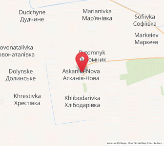 Map of Askaniïa-Nova, Kherson
