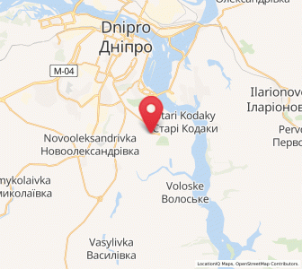 Map of Aviatorské, Dnipropetrovsk