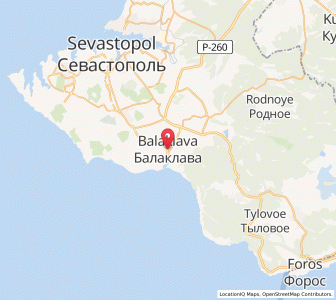 Map of Balaclava, Sevastopol City