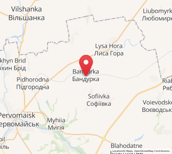 Map of Bandourka, Mykolaiv