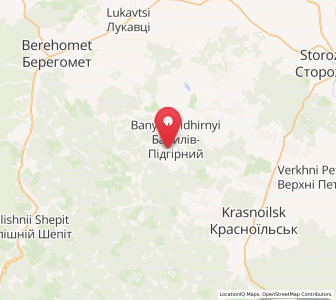 Map of Banyliv-Pidhirnyï, Chernivtsi