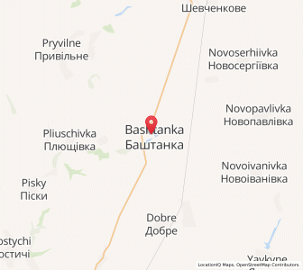 Map of Bachtanka, Mykolaiv