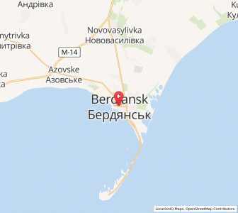 Map of Berdiansk, Zaporizhzhia