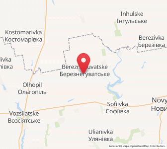 Map of Béreznéhouvatské, Mykolaiv