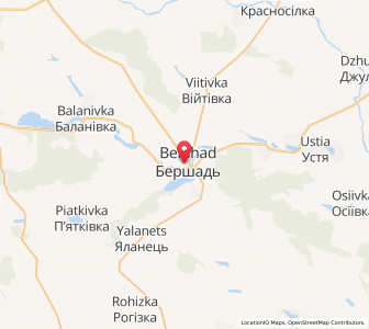 Map of Berchad, Vinnytsia