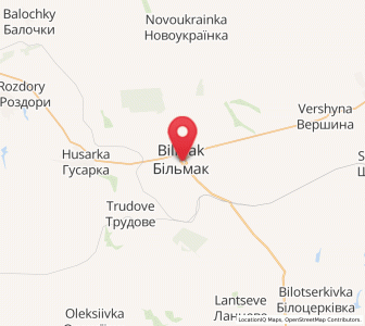 Map of Kouïbychévé, Zaporizhzhia