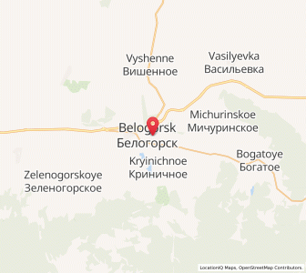 Map of Bilohirsk, Crimea