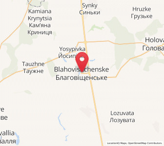Map of Blahovichtchenské, Kirovohrad
