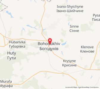 Map of Bohodoukhiv, Kharkiv