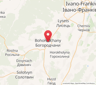 Map of Bohorodtchany, Ivano-Frankivsk