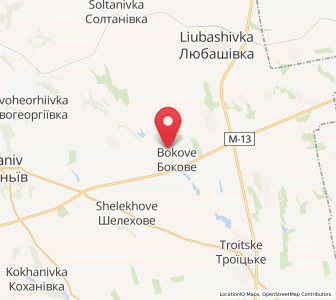 Map of Bokové, Odessa