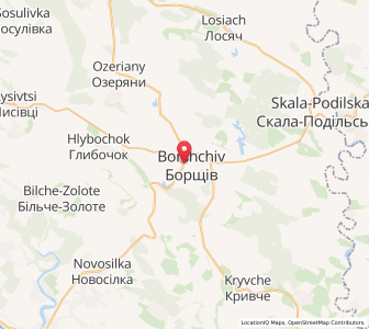Map of Borchtchiv, Ternopil