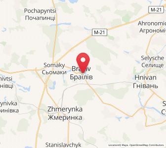 Map of Braïliv, Vinnytsia