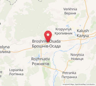 Map of Brochniv-Ossada, Ivano-Frankivsk