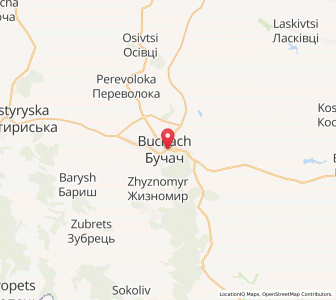 Map of Boutchatch, Ternopil