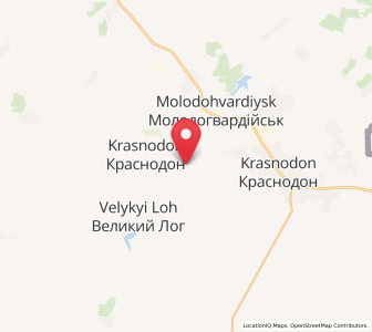 Map of Bouran, Luhansk