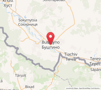 Map of Bouchtyno, Transcarpathia