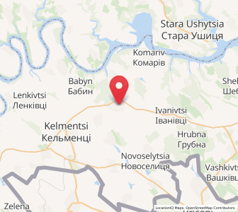 Map of Bouzovytsia, Chernivtsi
