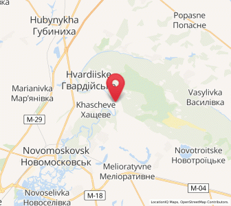Map of Tcherkaské, Dnipropetrovsk