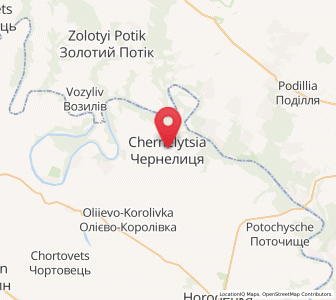 Map of Tchernélytsia, Ivano-Frankivsk