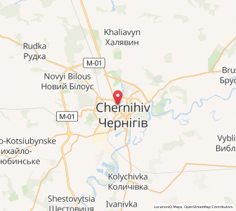 Map of Tchernihiv, Chernihiv