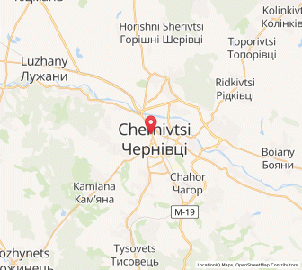 Map of Tchernivtsi, Chernivtsi