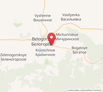 Map of Chernopolye, Crimea