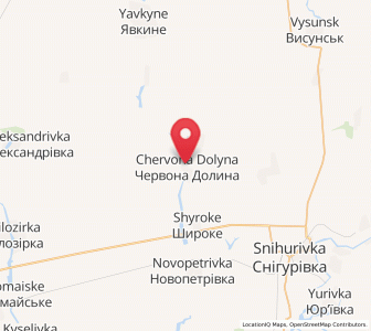 Map of Tchervona Dolyna, Mykolaiv