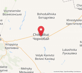 Map of Tchornobaï, Cherkasy