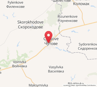 Map of Tchoutové, Poltava