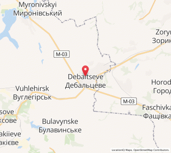 Map of Debaltseve, Donetsk
