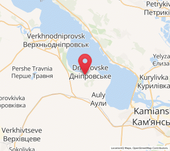 Map of Dniprovské, Dnipropetrovsk