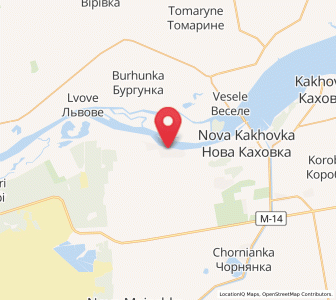 Map of Dnipriany, Kherson