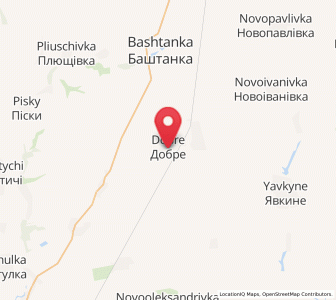 Map of Dobré, Mykolaiv