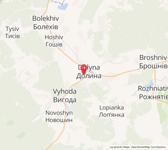 Map of Dolyna, Ivano-Frankivsk