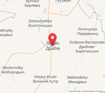 Map of Drabiv, Cherkasy
