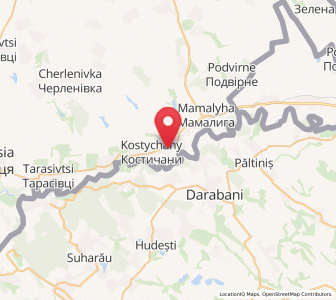 Map of Dranytsia, Chernivtsi