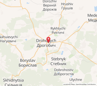 Map of Drohobych, Lviv