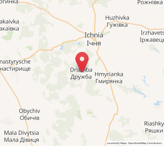 Map of Druzhba, Chernihiv