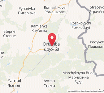 Map of Druzhba, Sumy