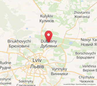 Map of Dubliany, Lviv