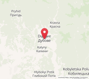 Map of Doubové, Transcarpathia