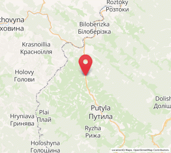 Map of Dykhtynets, Chernivtsi