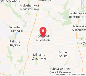 Map of Dymivské, Mykolaiv