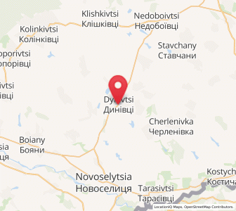 Map of Dynivtsi, Chernivtsi
