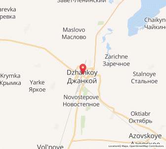 Map of Djankoï, Crimea
